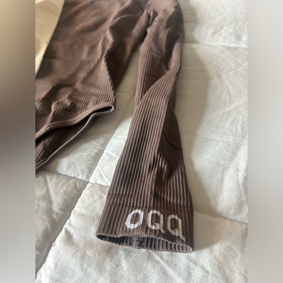 OQQ Women’s Long Sleeve Ribbed Bodysuit - Picture 4 of 6